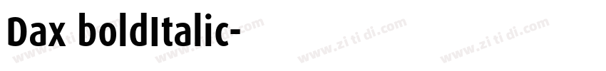 Dax boldItalic字体转换